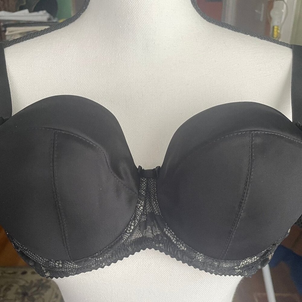 NWT 30FF Comexim Greta Black Padded Polish Bra